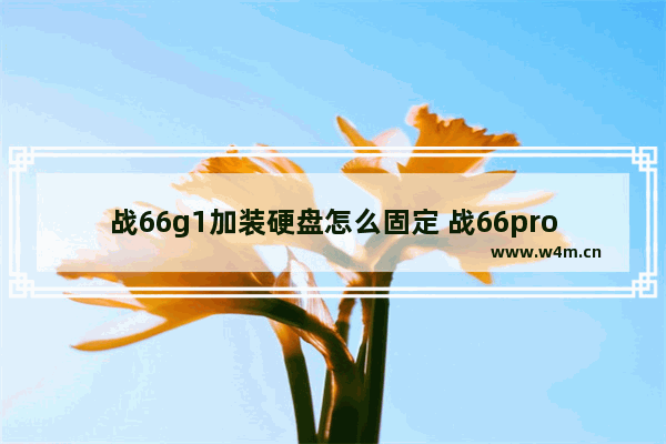 战66g1加装硬盘怎么固定 战66prog1怎么加固态