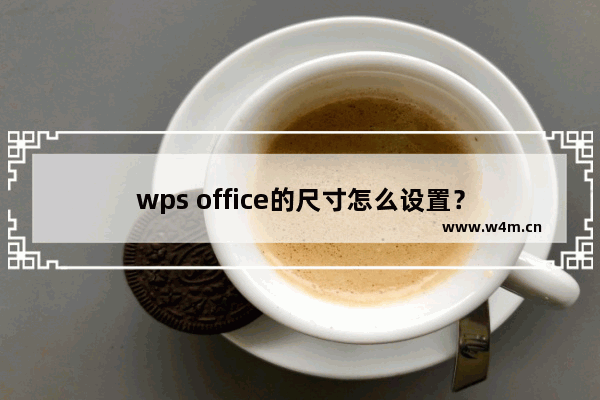 wps office的尺寸怎么设置？