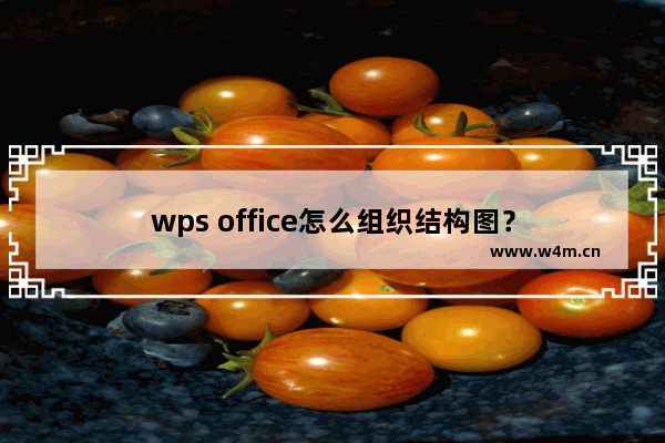 wps office怎么组织结构图？