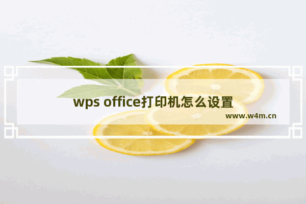 wps office打印机怎么设置