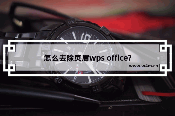 怎么去除页眉wps office?