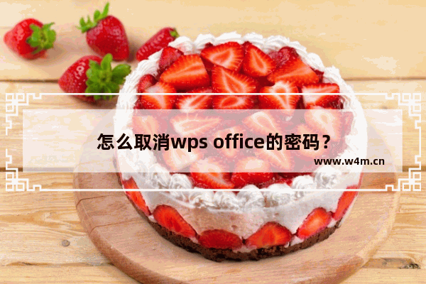 怎么取消wps office的密码？