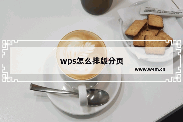 wps怎么排版分页