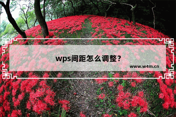 wps间距怎么调整？