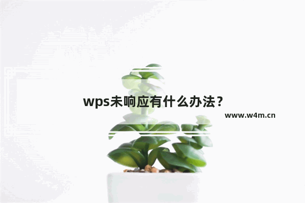 wps未响应有什么办法？