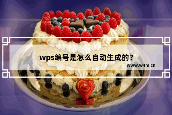 wps编号是怎么自动生成的？