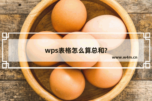 wps表格怎么算总和?