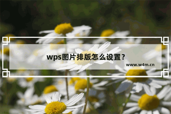 wps图片排版怎么设置？