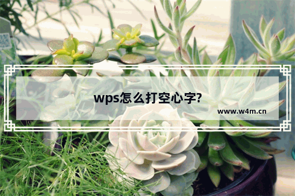 wps怎么打空心字?