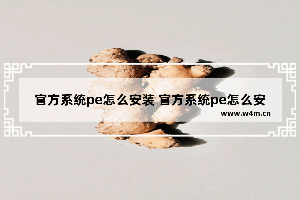 官方系统pe怎么安装 官方系统pe怎么安装软件