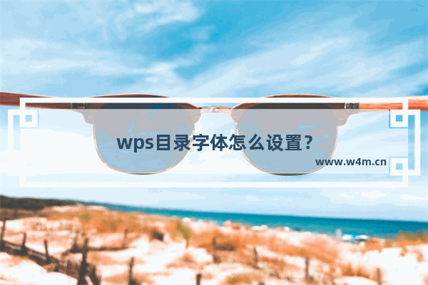 wps目录字体怎么设置？