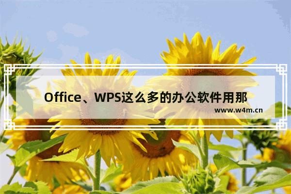 Office、WPS这么多的办公软件用那个好？