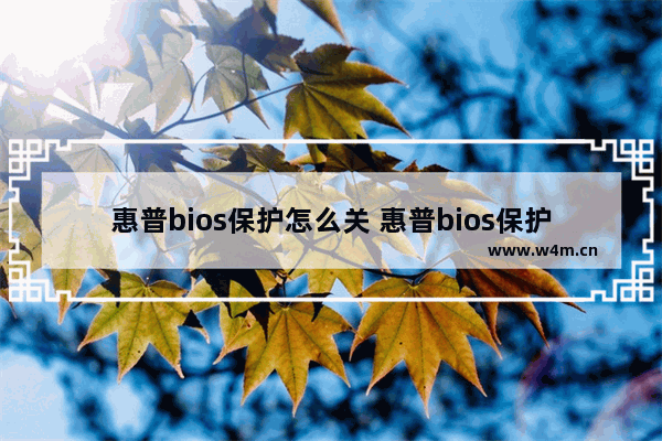 惠普bios保护怎么关 惠普bios保护怎么关掉