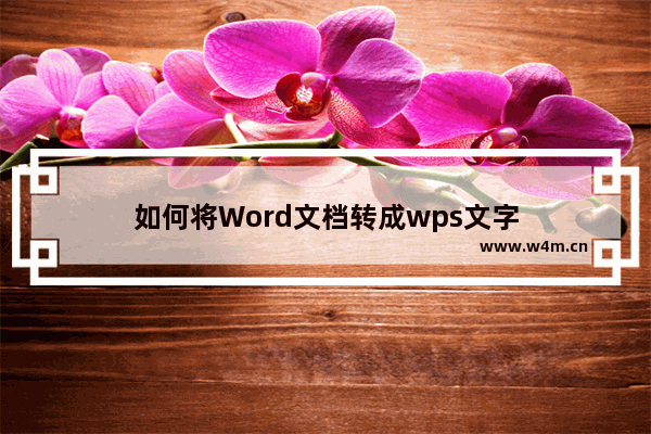 如何将Word文档转成wps文字