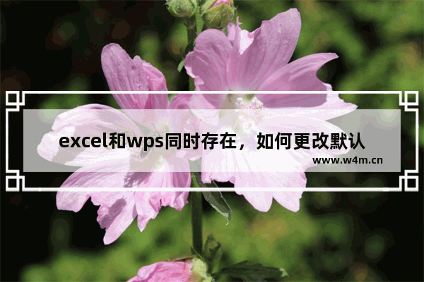 excel和wps同时存在，如何更改默认打开方式