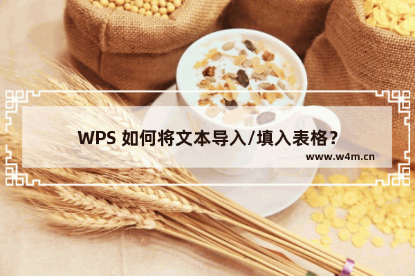 WPS 如何将文本导入/填入表格？