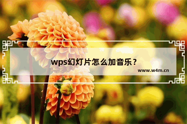 wps幻灯片怎么加音乐？