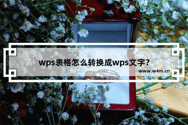 wps表格怎么转换成wps文字？