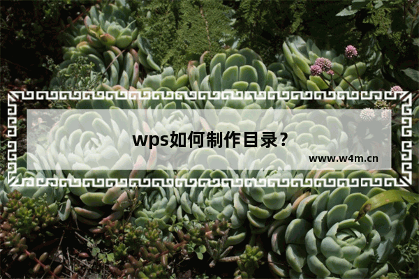 wps如何制作目录？