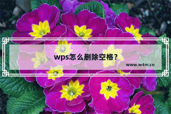 wps怎么删除空格？