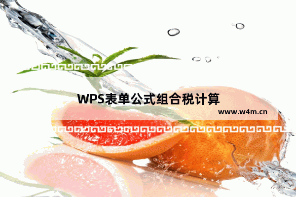 WPS表单公式组合税计算