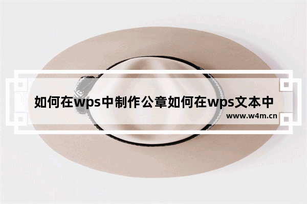 如何在wps中制作公章如何在wps文本中制作电子公章