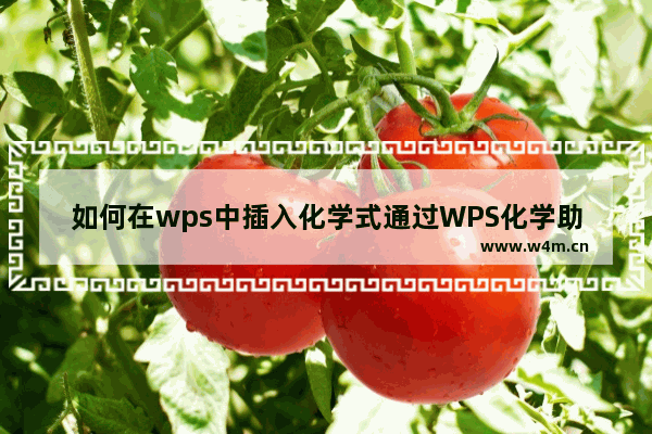 如何在wps中插入化学式通过WPS化学助剂很容易实现