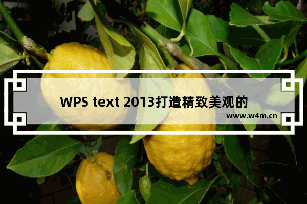 WPS text 2013打造精致美观的文具 类似QQ空间日志封面效果