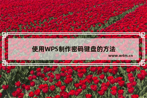 使用WPS制作密码键盘的方法