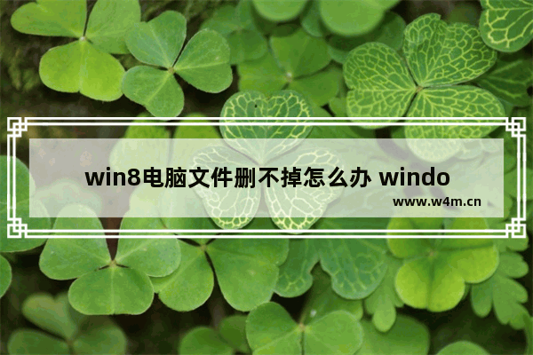 win8电脑文件删不掉怎么办 windows文件删不掉