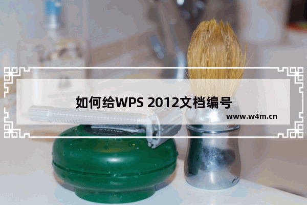 如何给WPS 2012文档编号