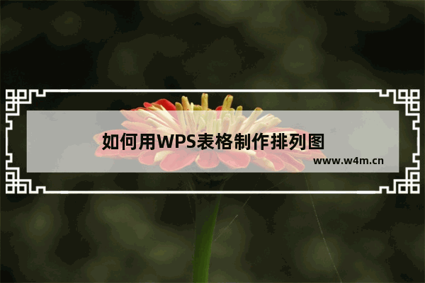 如何用WPS表格制作排列图