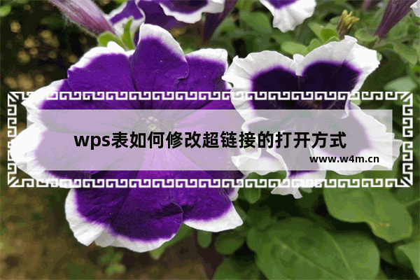 wps表如何修改超链接的打开方式