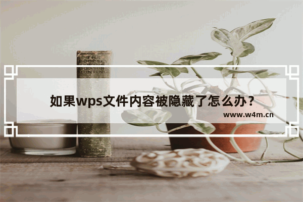 如果wps文件内容被隐藏了怎么办？