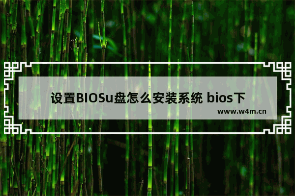 设置BIOSu盘怎么安装系统 bios下如何设置u盘启动