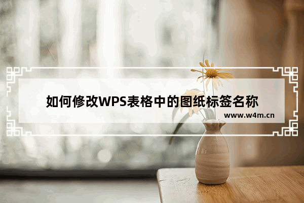 如何修改WPS表格中的图纸标签名称