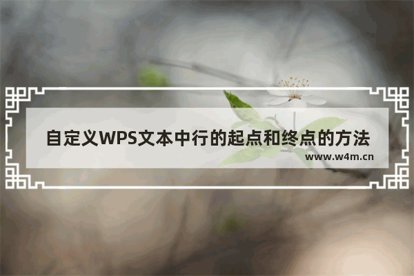 自定义WPS文本中行的起点和终点的方法