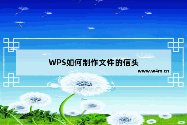 WPS如何制作文件的信头