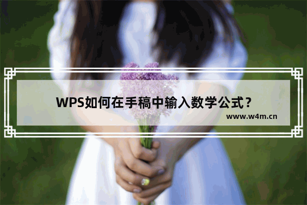 WPS如何在手稿中输入数学公式？