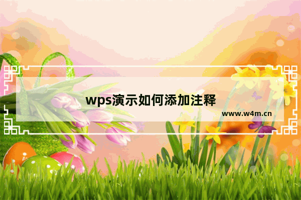 wps演示如何添加注释