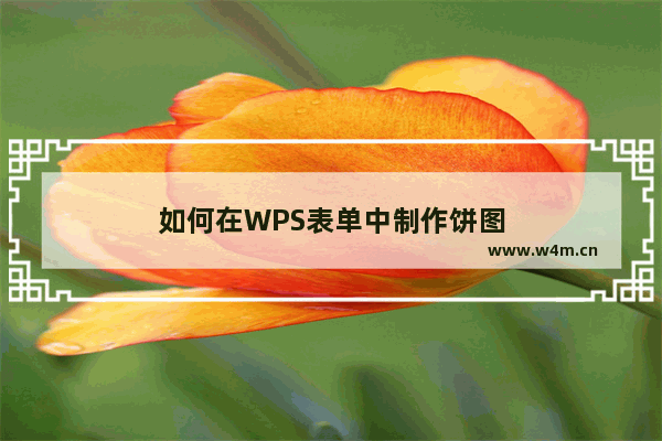 如何在WPS表单中制作饼图