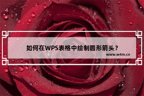 如何在WPS表格中绘制圆形箭头？