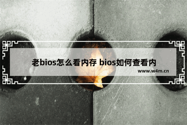 老bios怎么看内存 bios如何查看内存信息