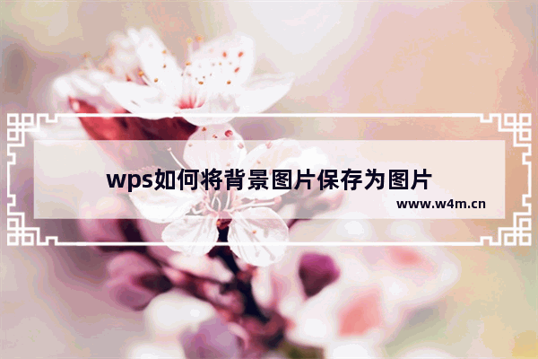 wps如何将背景图片保存为图片