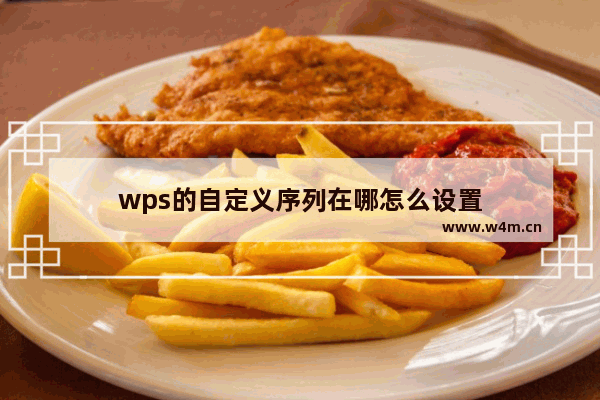 wps的自定义序列在哪怎么设置