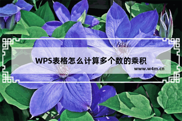 WPS表格怎么计算多个数的乘积