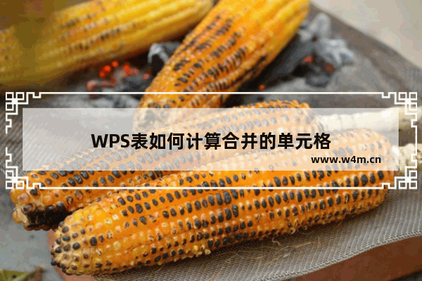 WPS表如何计算合并的单元格