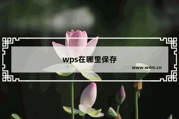 wps在哪里保存