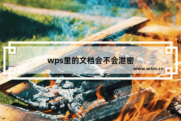 wps里的文档会不会泄密