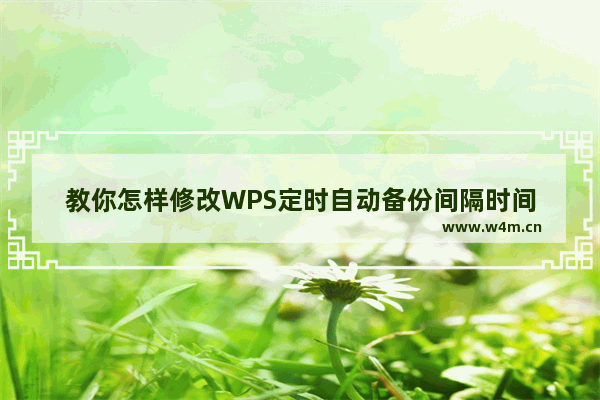 教你怎样修改WPS定时自动备份间隔时间